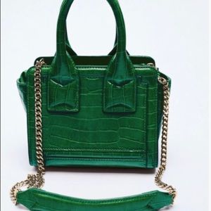 Zara green purse